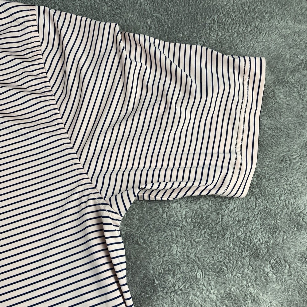 Augusta National Polo‎ Shirt Mens XL Pink Blue Striped Golf Performance - Picture 13 of 15
